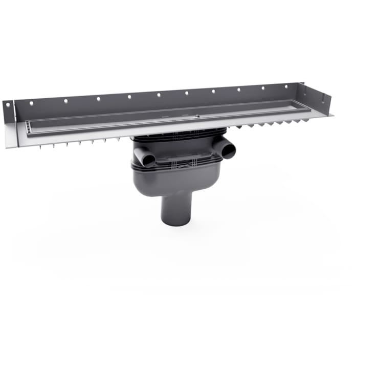 Purus Line 900mm avløpskanal Ø75mm vertikal, med vannlås