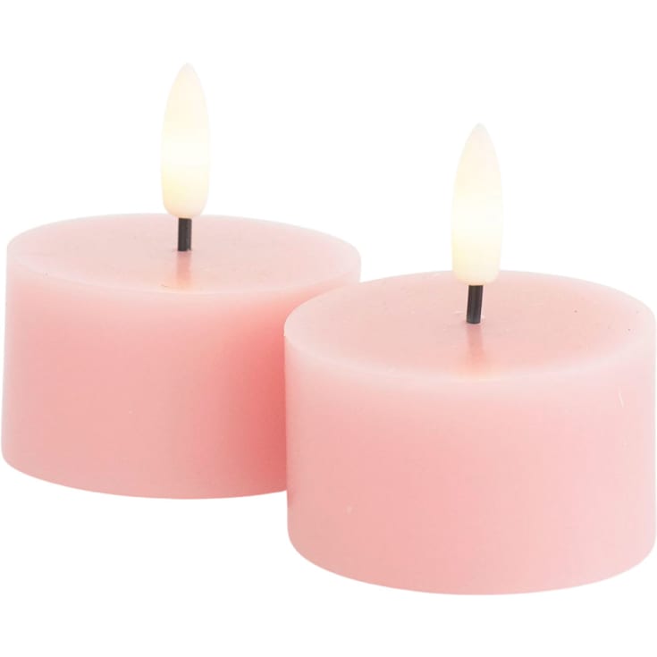 Sirius Sille LED telys, batteri, rosa