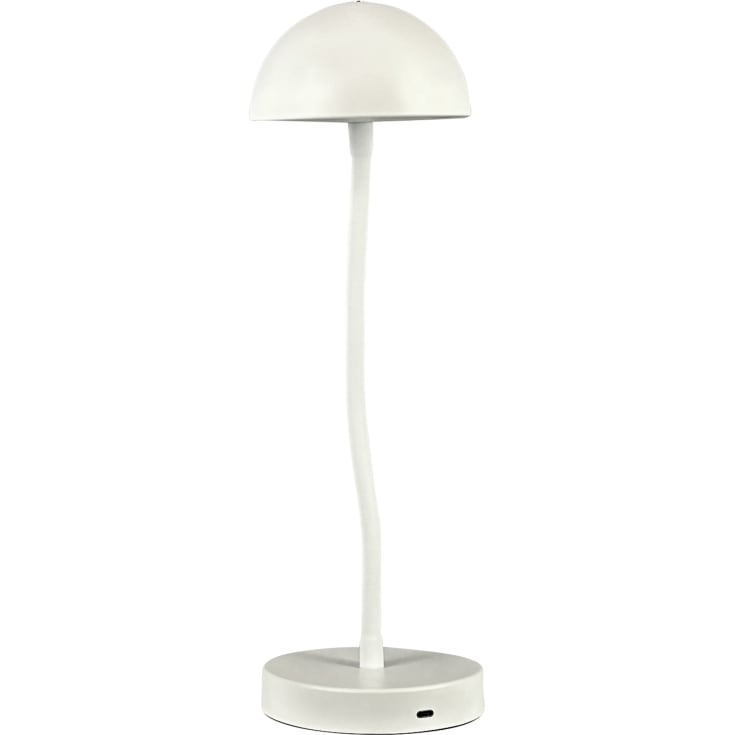 Dyberg Larsen Fonzy genopladelig bordlampe, hvid