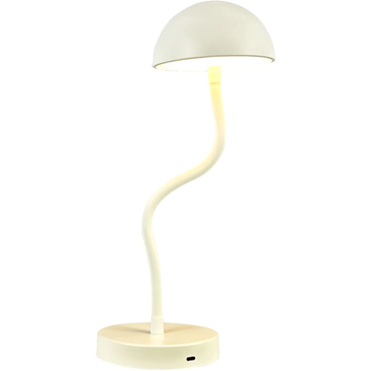 Dyberg Larsen Fonzy genopladelig bordlampe, hvid