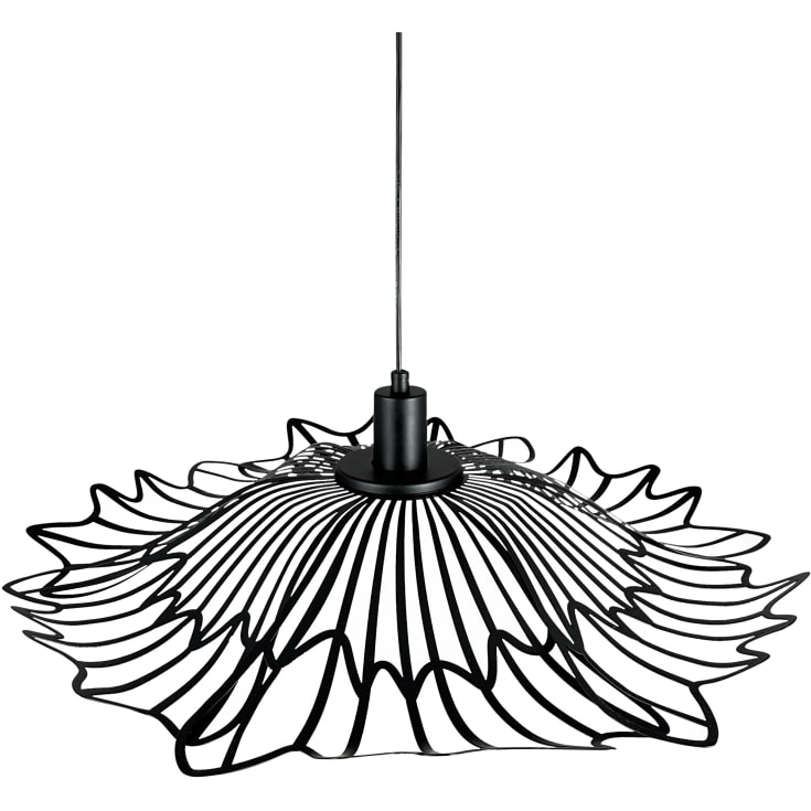 Dyberg Larsen Flora pendellampa, sort, Ø60 cm