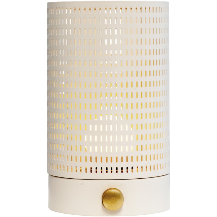 Dyberg Larsen Mesh oppladbar bordlampe, hvit