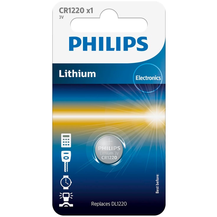 Philips Lithium CR1220 batteri