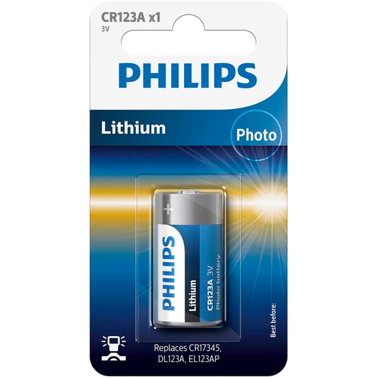 Philips Lithium CR123A batteri