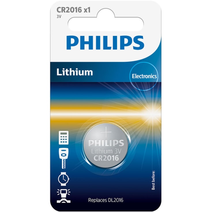Philips Lithium CR2016 batteri