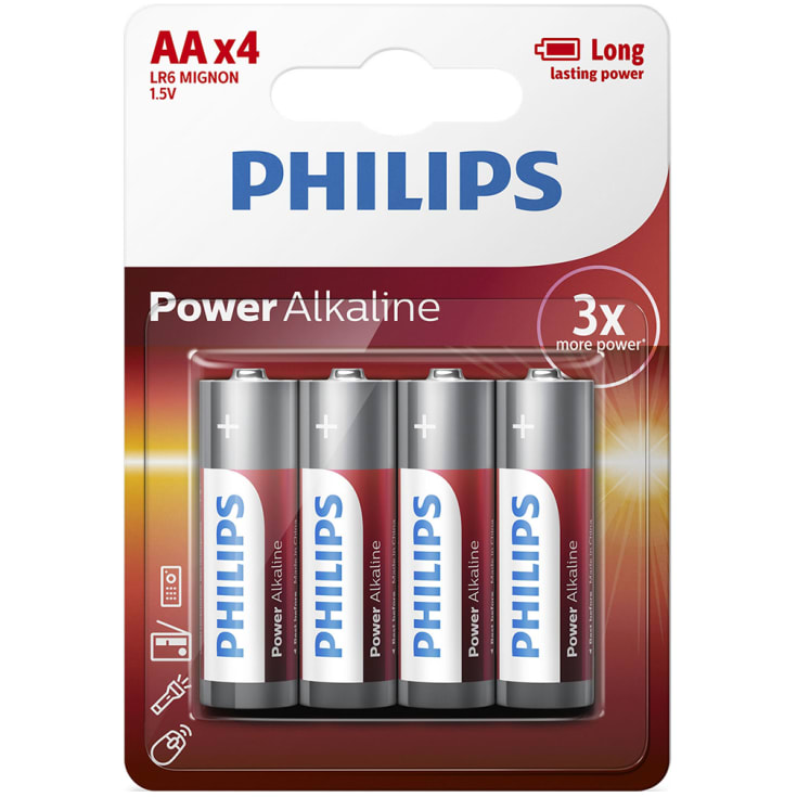 Philips Power Alkaline AA batterier, 4 stk.