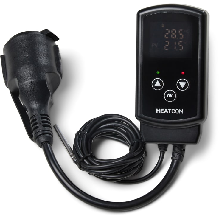 HC200 Uni Plug &amp; Play termostat, Schuko inntak og uttak