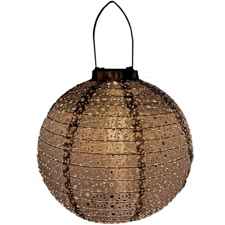 Veli Line sommer lanterne rund Ø25 cm gråbrun