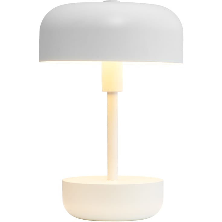 Dyberg Larsen Haipot genopladelig bordlampe, hvid