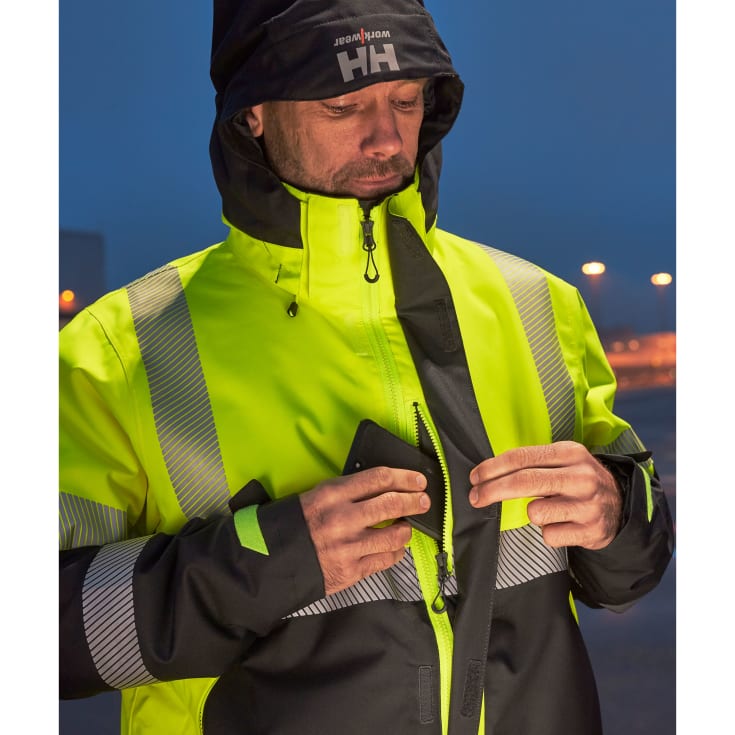 Helly Hansen ICU allværs vinterjakke, hivis gul, str. 4XL