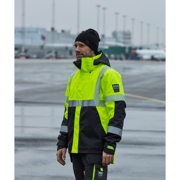 Helly Hansen ICU allværs vinterjakke, hivis gul, str. 4XL