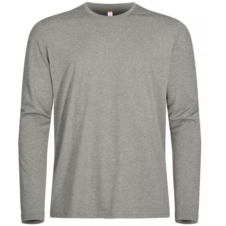 Clique Basic Active-T langermet T-skjorte, gråmelert, L