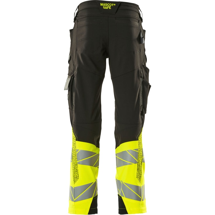 Mascot Accelerate Safe arbeidsbukse full stretch, Svart/Hi-Vis Gul, 82C49