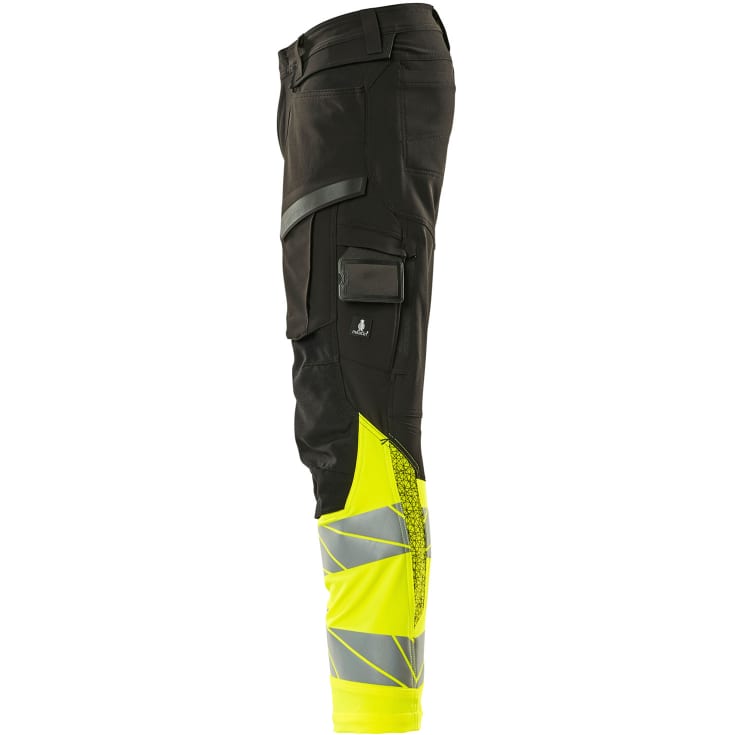 Mascot Accelerate Safe arbeidsbukse full stretch, Svart/Hi-Vis Gul, 82C49
