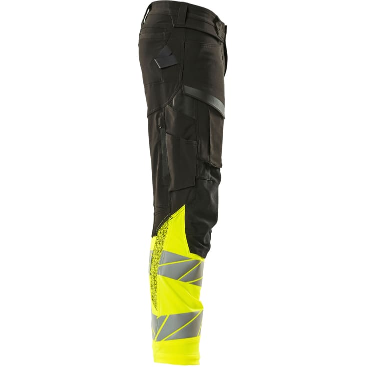Mascot Accelerate Safe arbeidsbukse full stretch, Svart/Hi-Vis Gul, 82C49