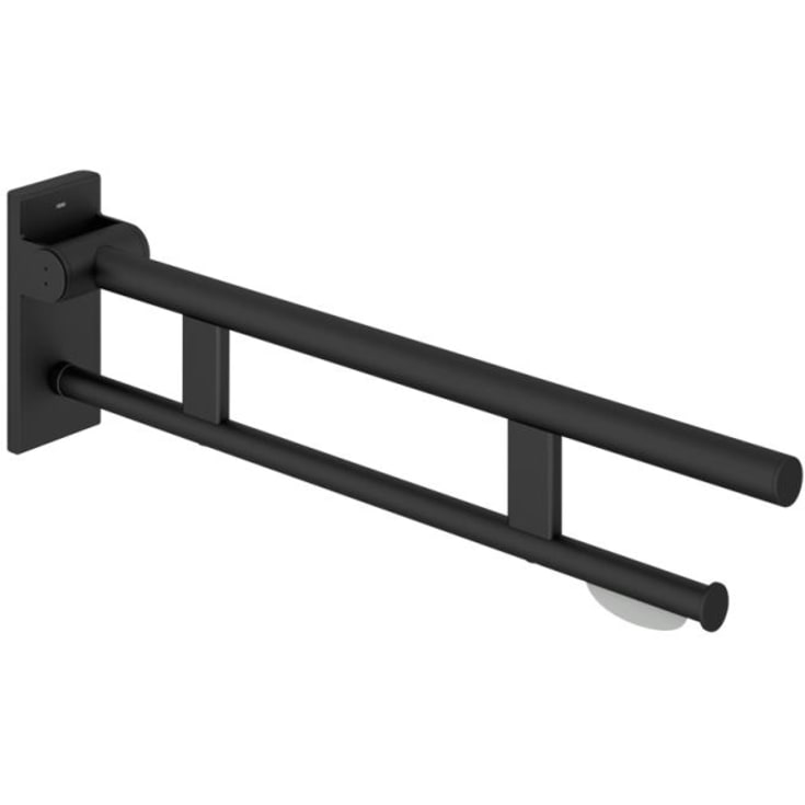 Hewi Duo toalettstøtte, 85 cm, matt svart