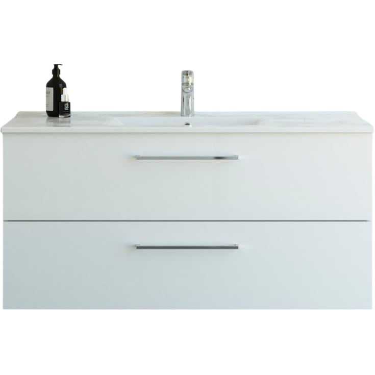 Dansani Mido+ møbelpakke, 121x45,5 hvit høyglans