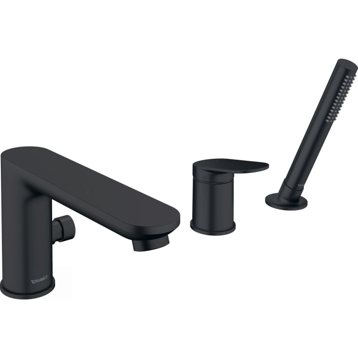 Duravit Wave badekarbatteri med dusjsett, matt sort