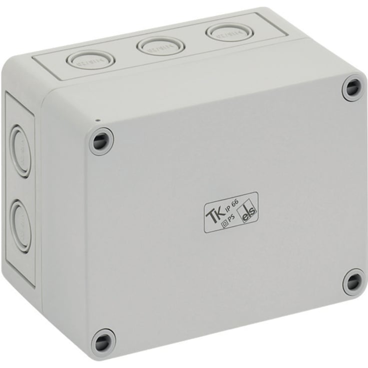 Boks TK PS 1309-8-M, 130 x 94 x 81 mm, grå