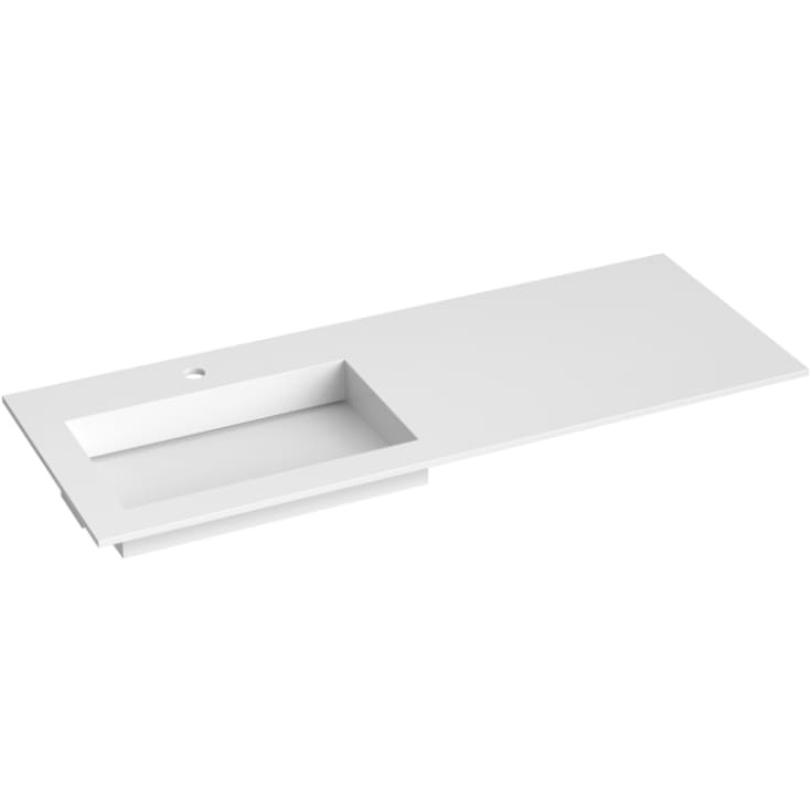 Korsbakken Corian servant, 120x46,5 cm, venstre, hvit