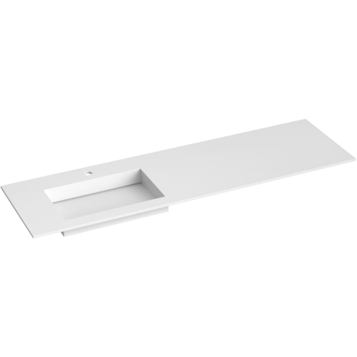 Korsbakken Corian servant, 160x46,5 cm, venstre, hvit
