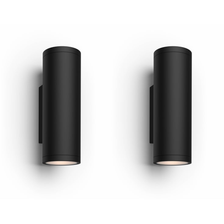 Philips Hue Appear utelys vegg, sort, 2 stk