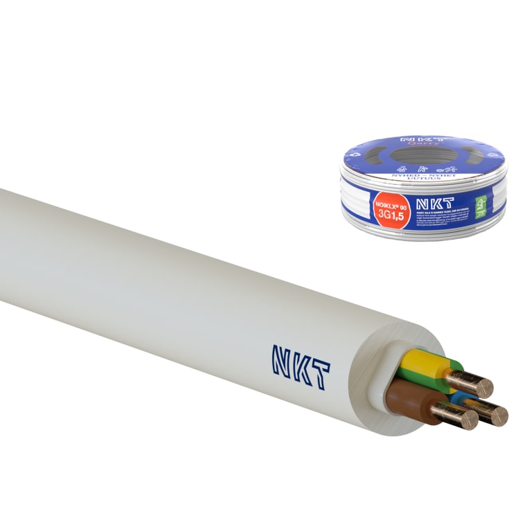 100 meter Kabel NOIKLX 90 Dca 3G1,5 lysegrå, R100