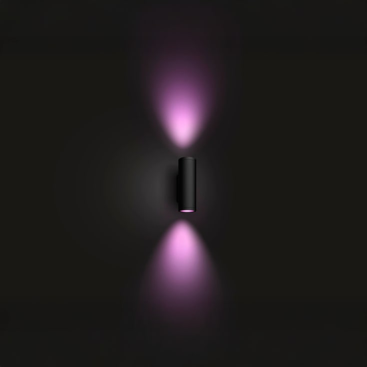 Philips Hue Appear utelys vegg, sort, 2 stk
