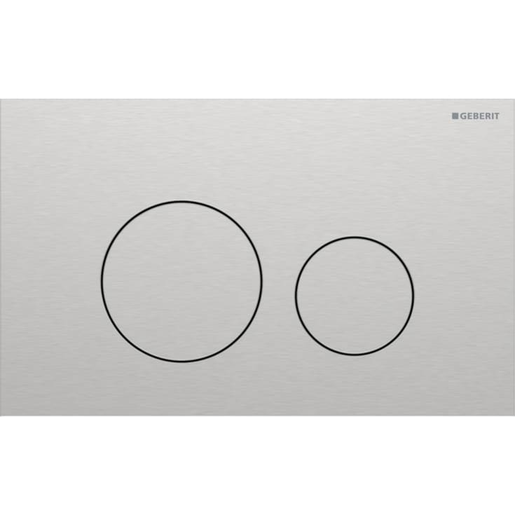 Geberit Sigma 40 Round spolplatta, borstad rostfritt stål