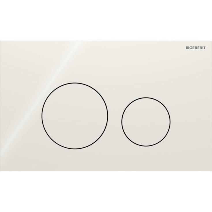Geberit Sigma 40 Round spolplatta, beige glas