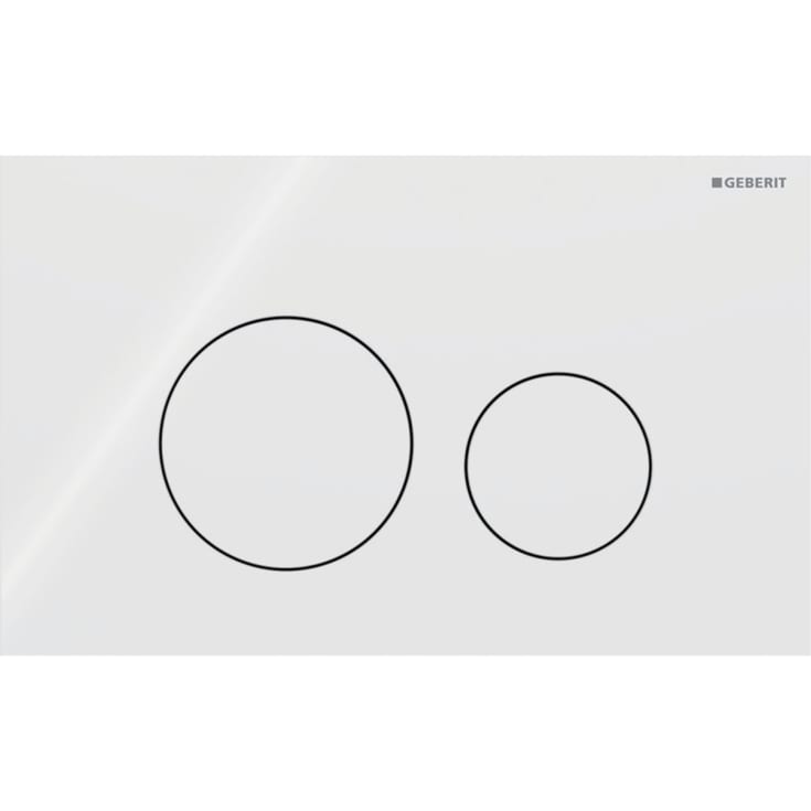 Geberit Sigma 40 Round spolplatta, vitt glas