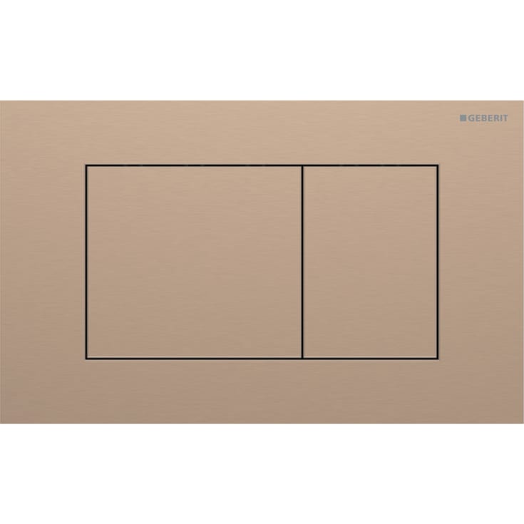 Geberit Sigma 40 Square spolplatta, borstad rödguld