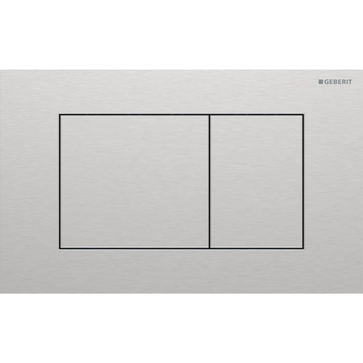 Geberit Sigma 40 Square spolplatta, borstad rostfritt stål