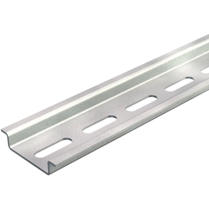 2 meter DIN-skinne Perforeret 2000x35x7,5