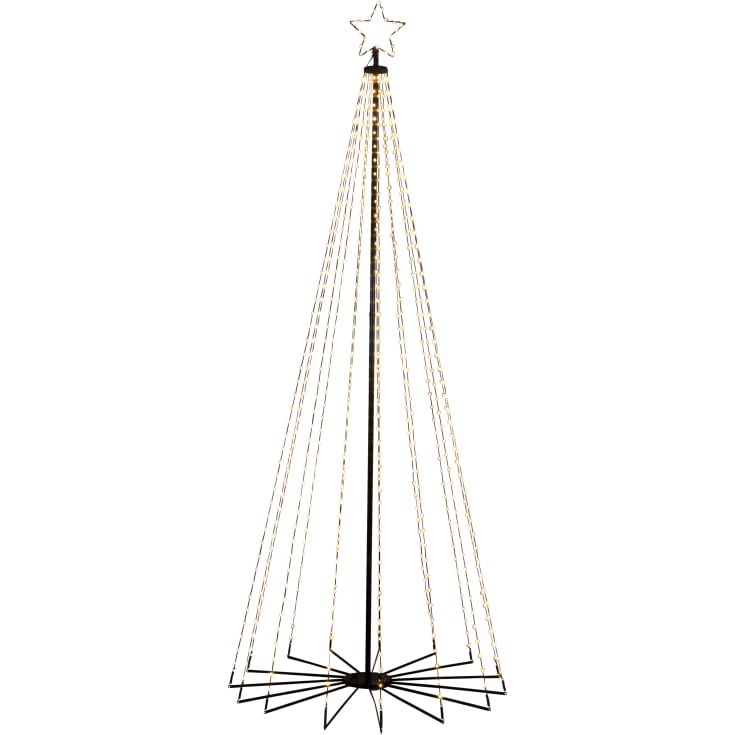 Konstmide julgran i metall med ljus, 240 cm