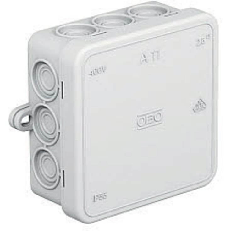 10 stk Kabelforgreningsboks Uden klemrække 85x85x40