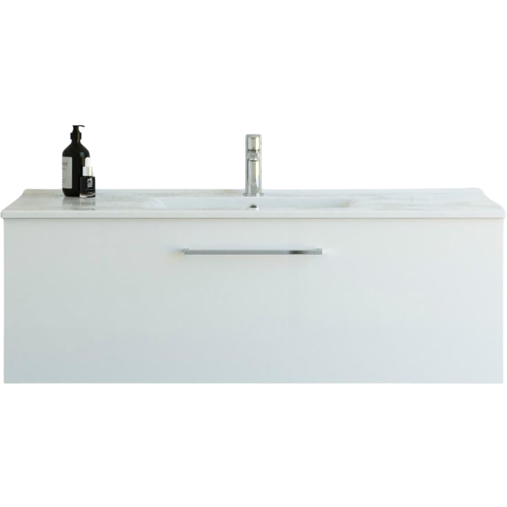 Dansani Mido+ møbelpakke, 121x45,5 cm, hvit høyglans