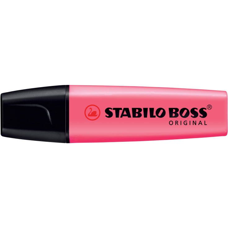 10 stk STABILO BOSS 70 overstregningstusch, skrå spids, pink