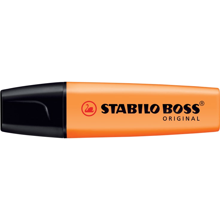 10 stk STABILO BOSS 70 overstregningstusch, skrå spids, orange