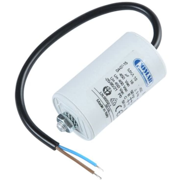 Kondensator RPC245012K-P 450V 12uF, M8 och 250 mm kabel
