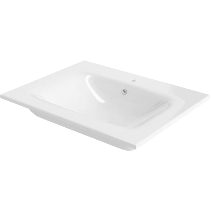Linn Bad Ask servant, 61x46 cm, matt hvit