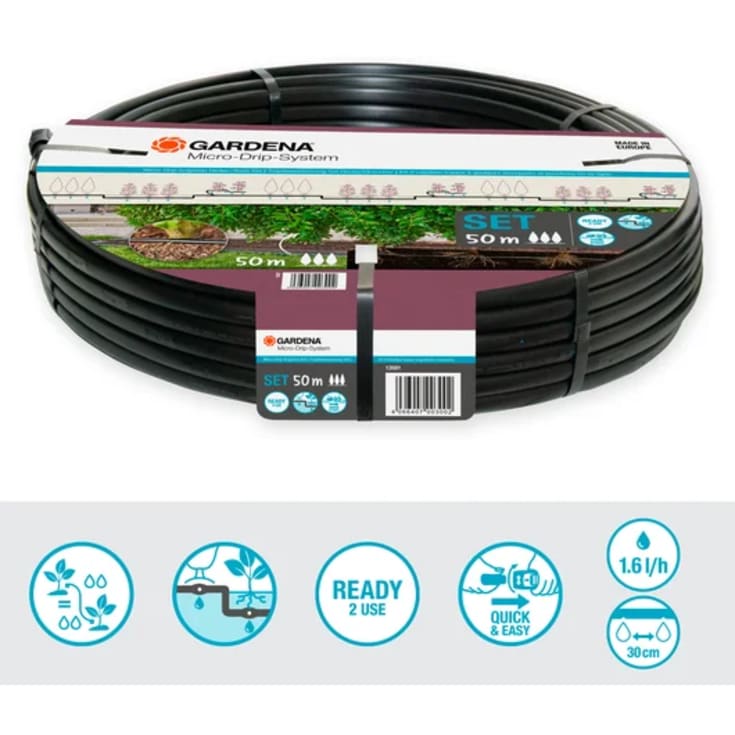 Gardena micro-drip hæk-/busksæt, 50 m