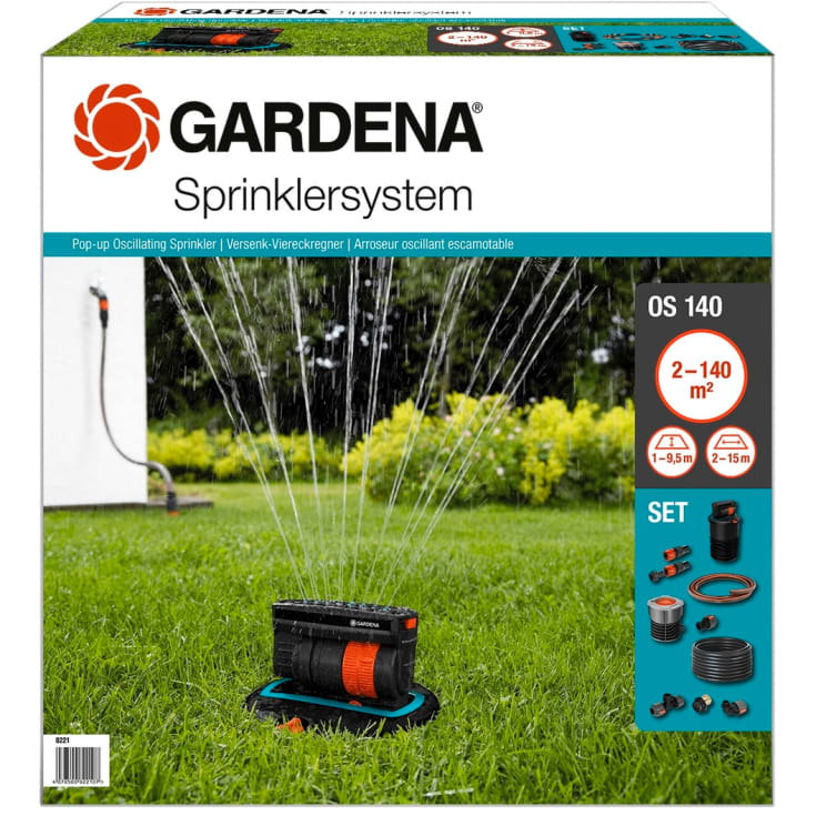 Gardena OS 140 Svingbar popup-sprinkler, komplett sett