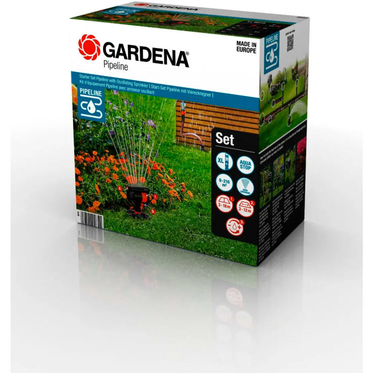Gardena Pipeline Startsett, med sprinkler og vannstationer