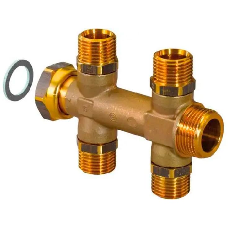 Uponor Uponor Aqua Plus Q&E samlestokk 3/4", 2+2 avgreninger, 1/2"