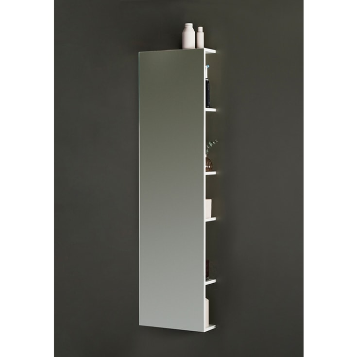 Hafa speil med opbevaring, 40x155 cm, hvit
