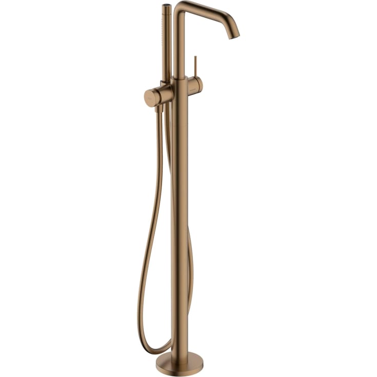 Hansgrohe Tecturis S badekarbatteri med dusjsett, børstet bronse pvd