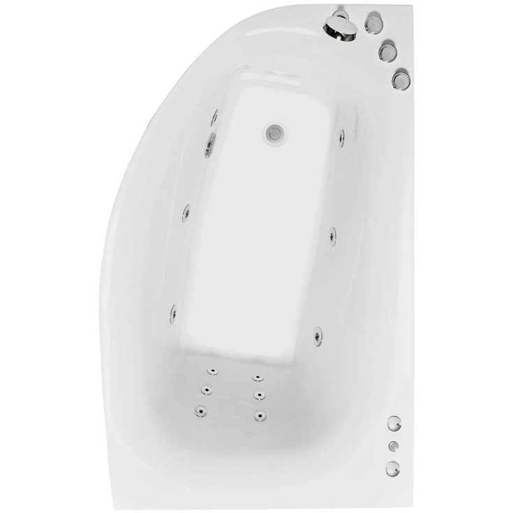 Bathlife Trivsam boblebad intro, 160 cm, venstre, hvit