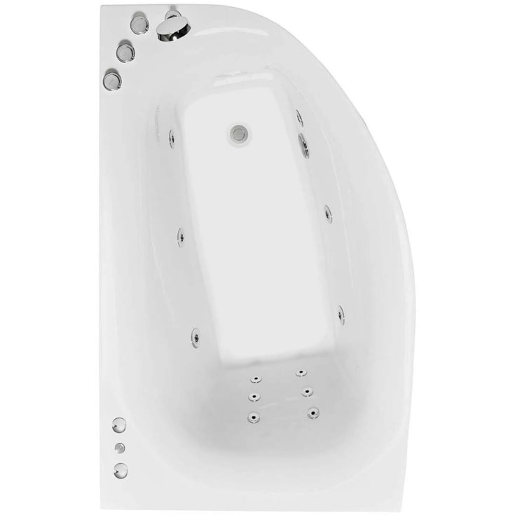 Bathlife Trivsam boblebad intro, 160 cm, høyre, hvit