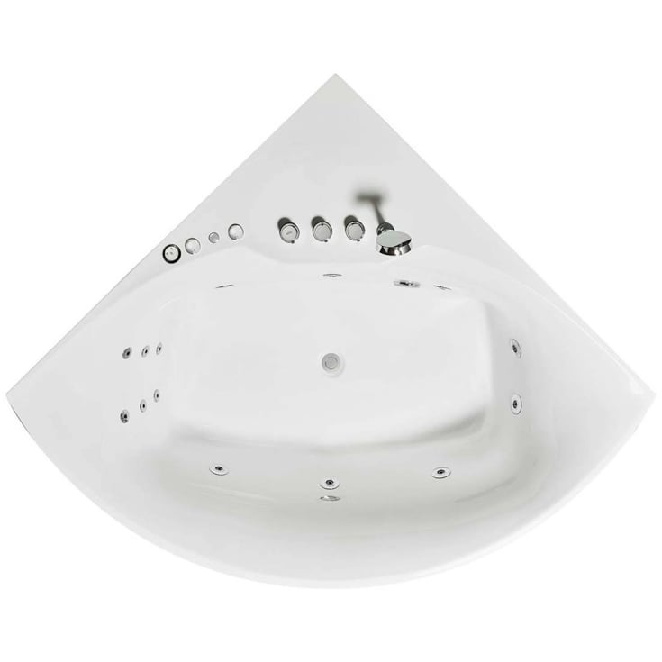 Bathlife Rofylld boblebad plus, 140 cm, hjørne, hvit